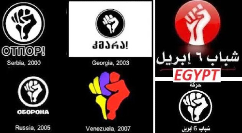 color revolution symbol: Otpor fists