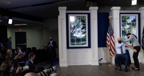 Biden on Photo Stage Set