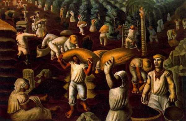 Candido Portinari Brazil Coffee Bean Mowers 1935