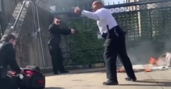 screenshot: Aaron Bushnell self-immolation