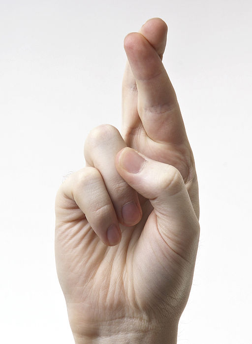 crossed fingers