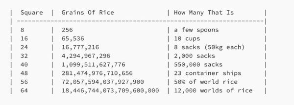 Grains of rice exponential 600