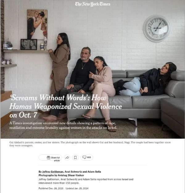 Hamas rape lies NYT 1