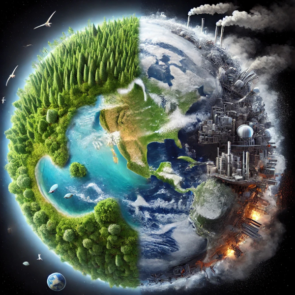 Earth before and after humans