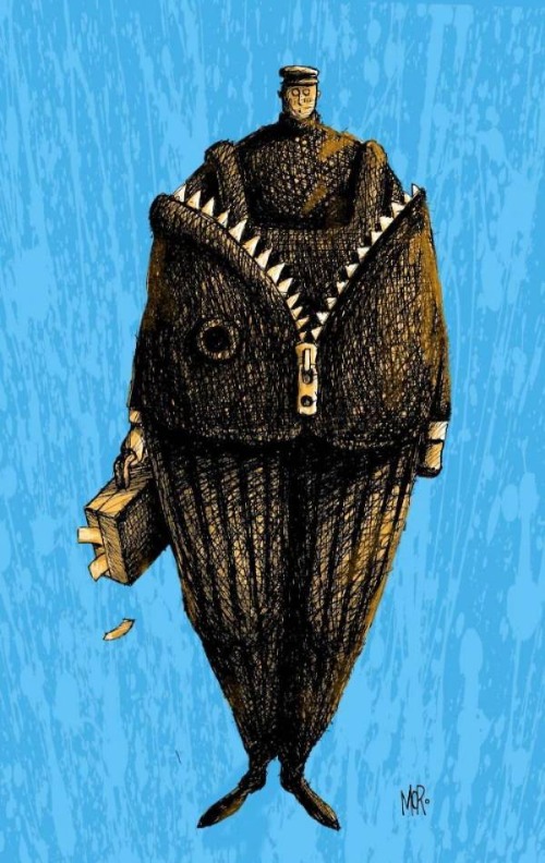fish-suited corporate man