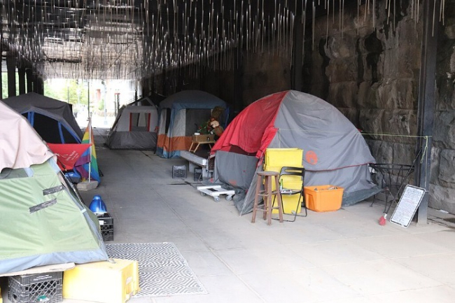 Homeless encampment