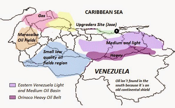 MAP OF VENEZUELA Oil Fields
