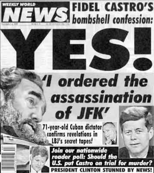 Castro killed JFK cover story