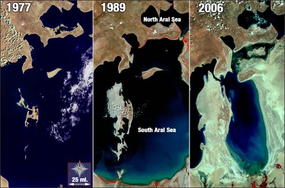 aral sea 1977 2006