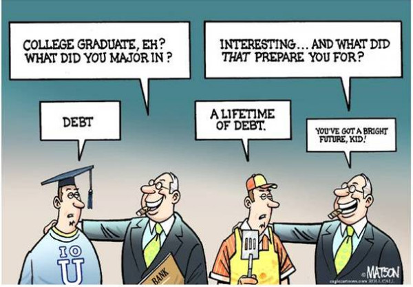 student loan debt cartoon
